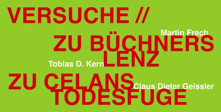 Versuche zu Büchners Lenz Einladungskarte Titel