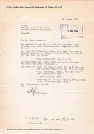 Brief von L. Fritz Gruber an Marian Schwabik
