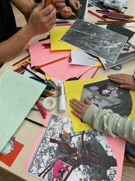 Fotocollagentisch: K❤️P-Bücherworkshop/ PLANCHES CONTACT 2024/ Deauville (FR)