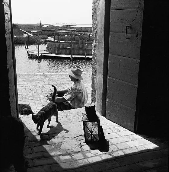 Pietro Donzelli, Der Wächter, aus der Serie Po-Delta - Land ohne Schatten, 1954 © Estate Pietro Donzelli, Renate Siebenhaar, Frankfurt a. M.