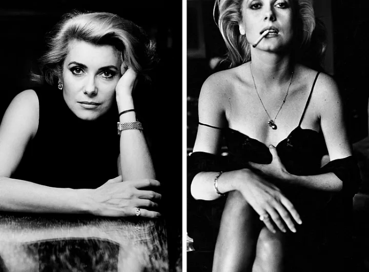 links: Alice Springs, Catherine Deneuve, Paris 1984, © Helmut Newton Foundation rechts: Helmut Newton, Catherine Deneuve, Esquire, Paris 1976, © Helmut Newton Foundation links: Alice Springs, Catherine Deneuve, Paris 1984, © Helmut Newton Foundation rechts: Helmut Newton, Catherine Deneuve, Esquire, Paris 1976, © Helmut Newton Foundation