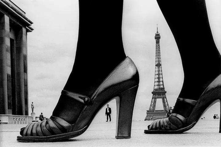 © Frank Horvat 1974 Paris for STERN shoes and Eiffel Tower