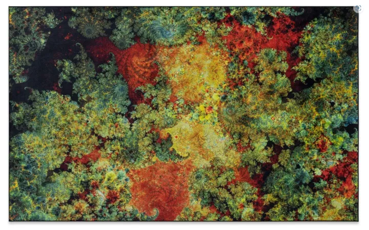 © Thomas Ruff, d.o.pe.08, 2022, Colaris print on velour carpet, 180 x 290 cm, on view at Sprüth Magers Berlin © Thomas Ruff, d.o.pe.08, 2022, Colaris print on velour carpet, 180 x 290 cm, on view at Sprüth Magers Berlin
