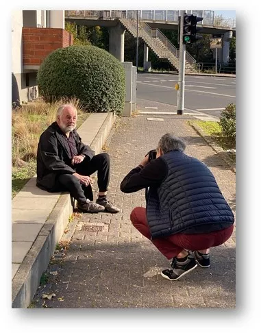 Making of … „Mein Leben - so anders“ (Foto-Shooting) Foto: © Erhard Scherfer / Klaus Störch