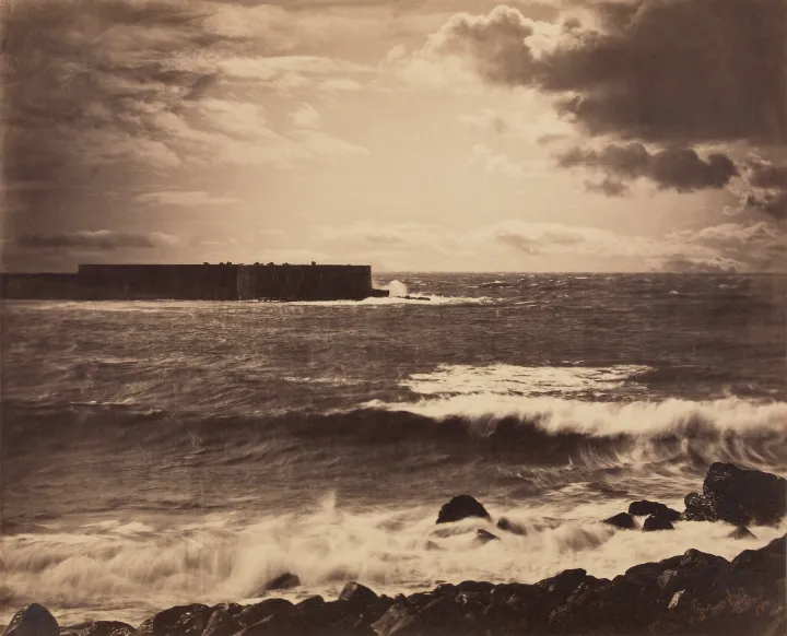 „La Gande Vague“ von Gustave Le Gray, 1857 Kombinationsprint auf Albuminpapier