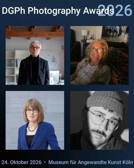 DGPh Photography Awards 2026 | Kulturpreis: Timm Rautert, Foto: Albrecht Fuchs; Dr. Erich Salomon Preis: Jane Evelyn Atwood, Foto privat; Manfred Heiting Medal of Curatorial Excellence in Photography: Sarah Greenough & National Gallery of Art, Foto: National Gallery of Art; Otto Steinert-Preis. DGPh-Förderpreis für Fotografie: Samuel Solazzo, Selbstporträt