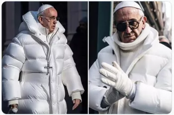 Unglaubwürdige Fotos vom Papst im Balenciaga-Outfit auf Twitter
