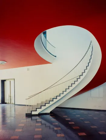 Rathaus, Treppe vor den Sitzungsräumen des Magistrats, Frankfurt am Main, 1962