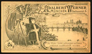 Adalbert Werner, München, Rückseite Carte-de-Visite, ca. 1900, Privatbesitz 