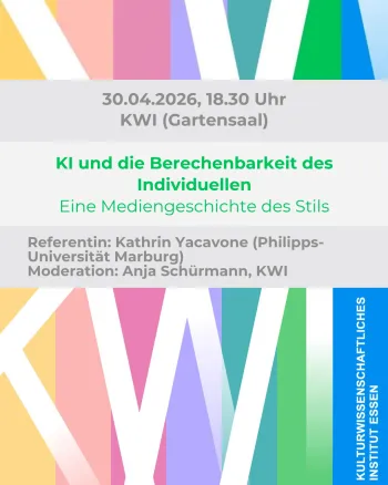 KI und die Berechenbarkeit des Individuellen Eine Mediengeschichte des Stils Kathrin Yacavone