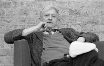 Porträt David Hockney, Wasserturm Hotel Cologne 1992 © Benjamin Katz