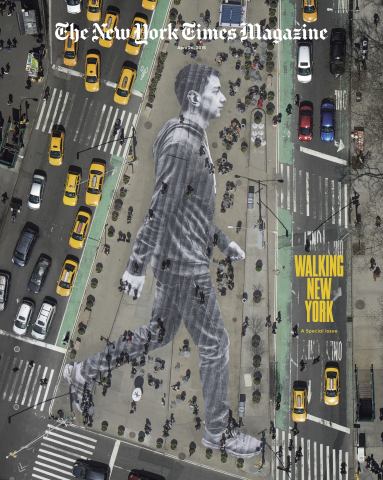 The New York Issue - „Walking New York“ by JR, The New York Times Magazine, 2015