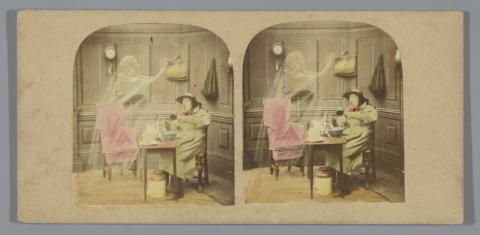 The London Stereoscopic Company (zugeordnet), The Ghost in the Stereoscope [Kindly suggested by Sir David Brewster, K.H.], 1857–1859, Rijksmuseum, Amsterdam
