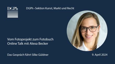 DGPh Kunst, Markt und Recht. Online Talk mit Alexa Becker