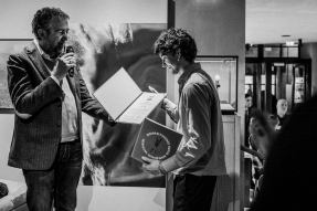 DGPh 4Ward | EMERGING PHOTOGRAPHER AWARD. Leica Gallery in Paris. Elliott Kreyenberg (honorable mention) and Thomas Gerwers, DGPh, Vorsitzender der DGPh Sektion Kunst, Markt und Recht. © Ruediger Glatz
