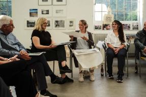 Einblick in das Regionaltreffen RheinRuhr am 1.08.2025, v.l.n.r.: Klaus Czerwinski, Juliane Rückriem, Nicole Compère, Susanna Heider; Foto: Thomas Gerwers