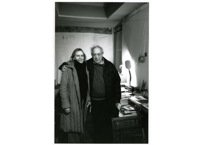 Ute Eskildsen bei Robert Frank in New York City, 2011. © Timm Rautert