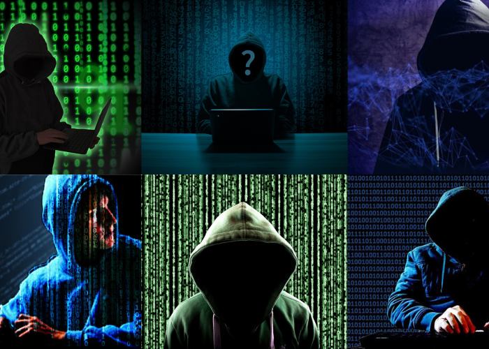 Komposition "cliched" cyber image: Im Uhrzeigersinn von oben nach unten: Bild1: Flickr, Christoph Scholz; Bild 2: Pixaby; Bild 3, PICSHADOW8672, Pixahive; Bild 4: Flickr, Richard Patterson, Bild 5: Pixaby; Bild 6: Wikimedia Commons, David Whelan. © Esther Gabrielle Kersley