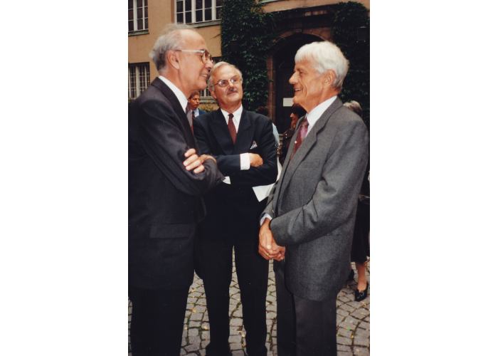 v.l.n.r: Dr. Hans Friderichs, F.C. Gundlach, Peter Keetman, Foto: Claudia Heiendecker (?)