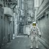 Astronaut, Brisbane, Australien 2018, CGI-Backplane