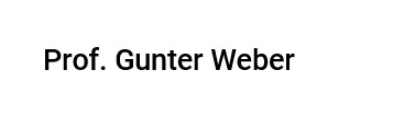 Prof. Gunter Weber, DGPh